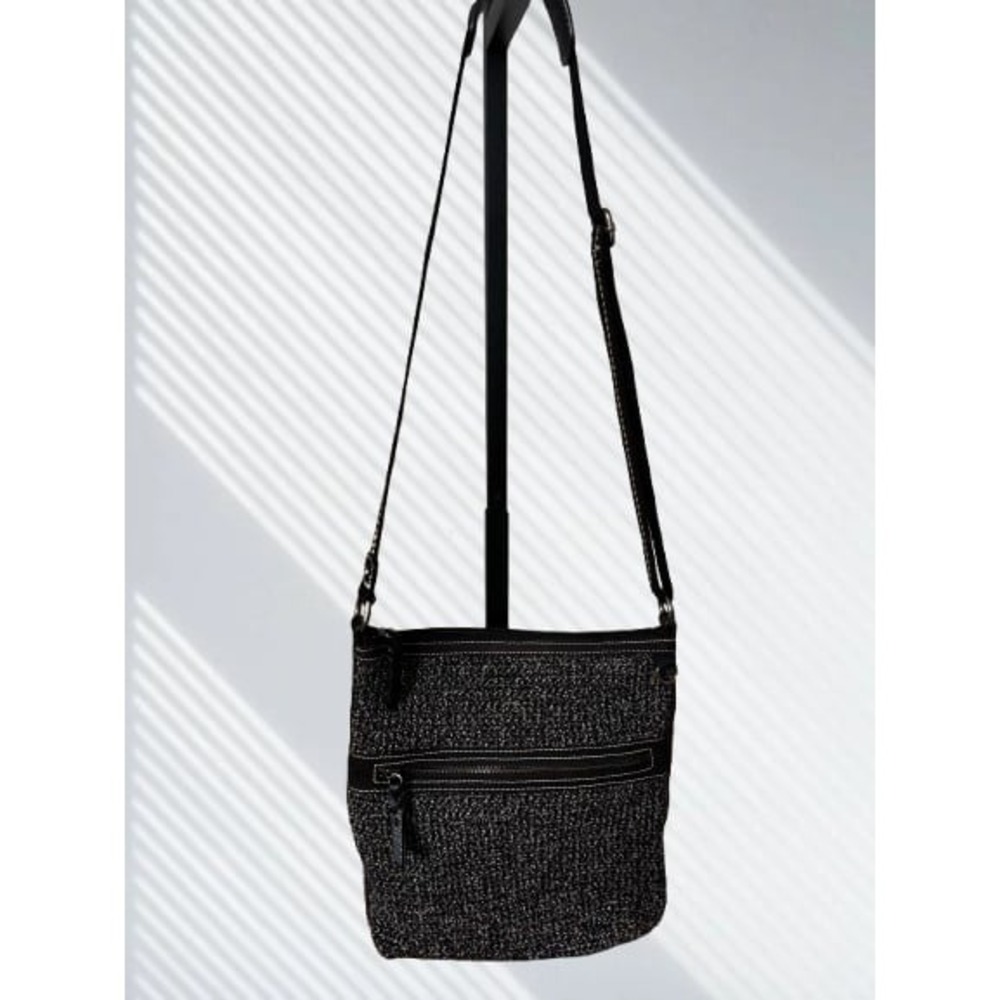 The Sak Lucia‎ crochet crossbody bag urban static black and gray color Purse